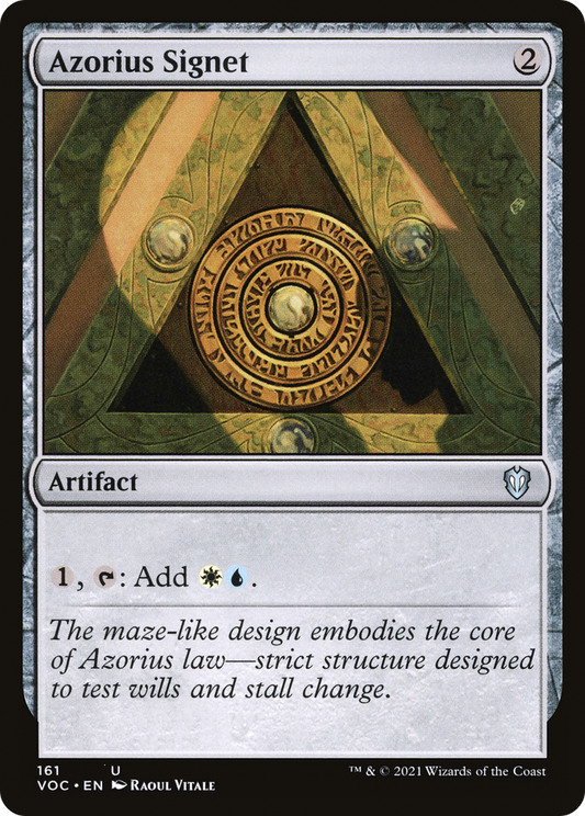 Azorius Signet (VOC-161) - Crimson Vow Commander - Premium MTG Single from Wizards of the Coast - Just $0.08! Shop now at Game Crave Tournament Store