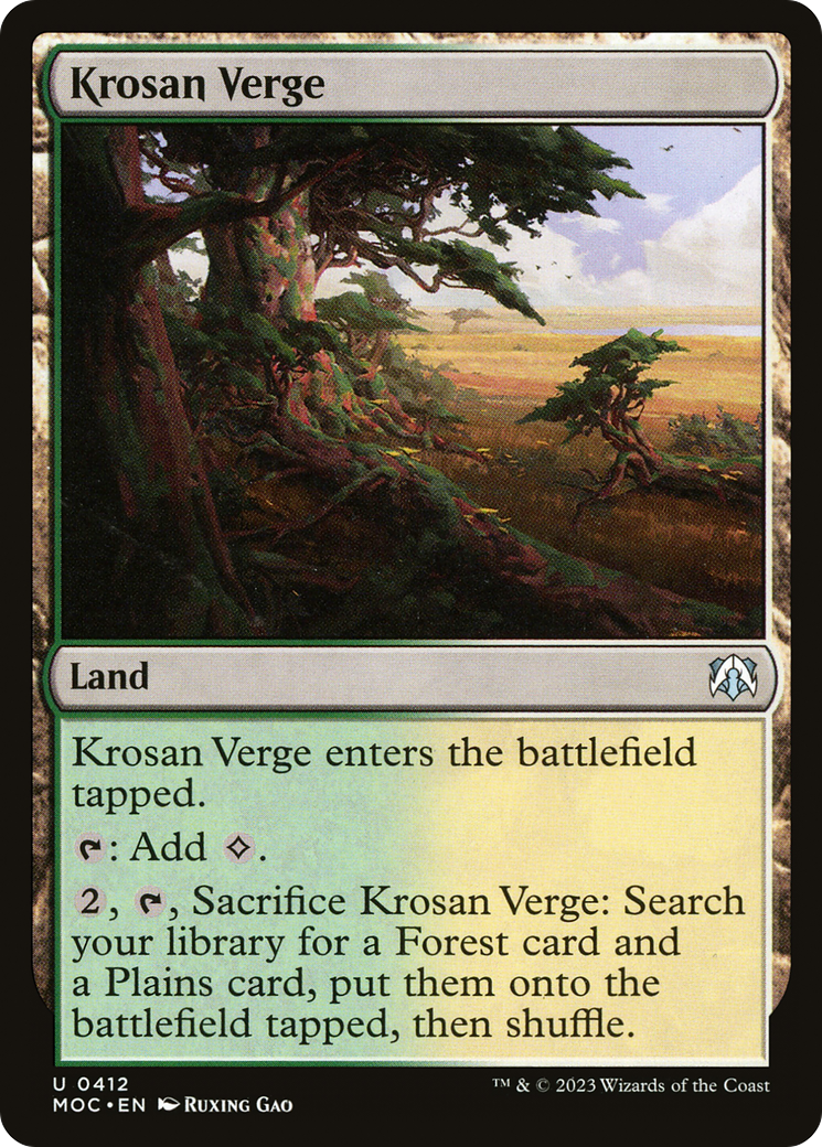 Krosan Verge (MOC-412) - March of the Machine Commander - Premium MTG Single from Wizards of the Coast - Just $0.25! Shop now at Game Crave Tournament Store