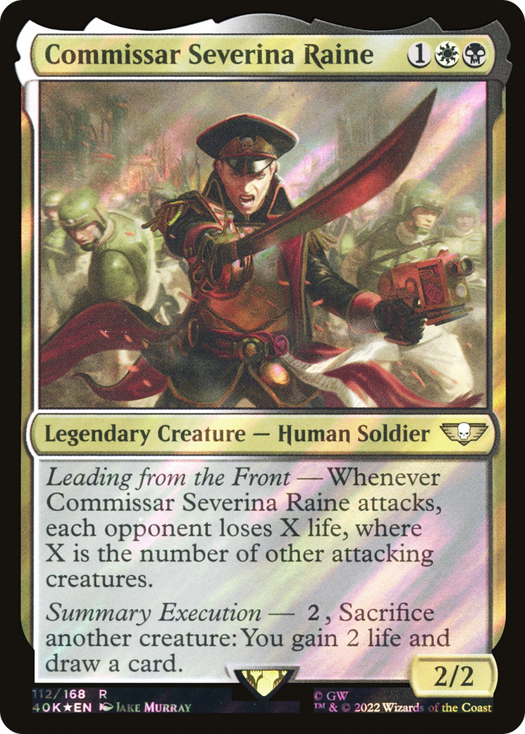 Commissar Severina Raine (40K-112★) - Warhammer 40,000 Commander Foil - Premium MTG Single from Wizards of the Coast - Just $8.21! Shop now at Game Crave Tournament Store