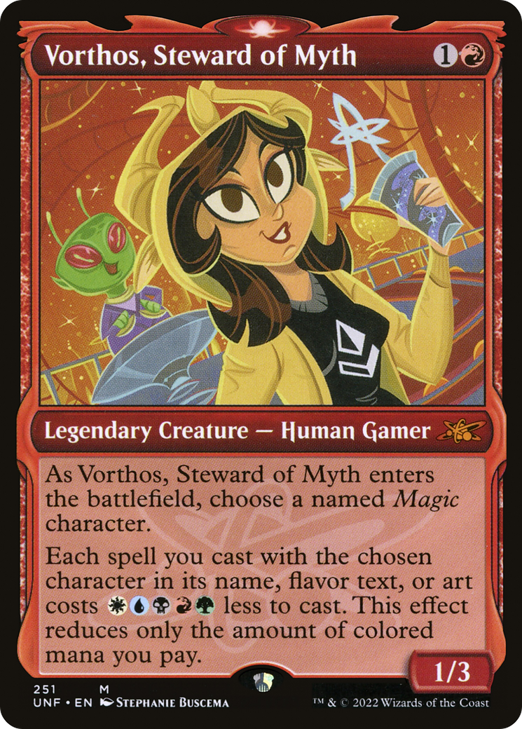 Vorthos, Steward of Myth (UNF-251) - Unfinity: (Showcase) Foil - Premium MTG Single from Wizards of the Coast - Just $0.08! Shop now at Game Crave Tournament Store