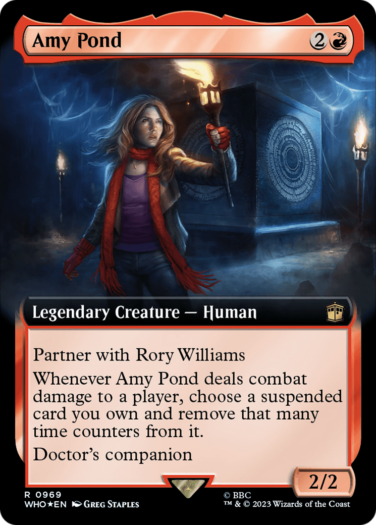 Amy Pond (WHO-969) - Doctor Who: (Extended Art) Foil - Premium MTG Single from Wizards of the Coast - Just $0.70! Shop now at Game Crave Tournament Store