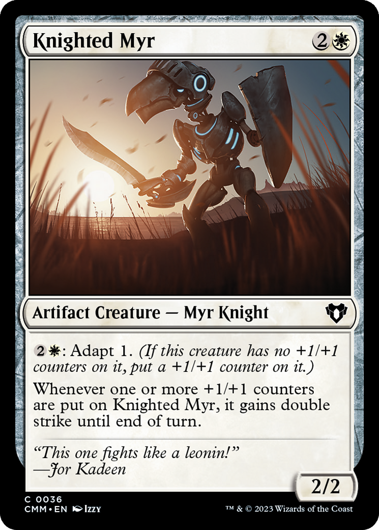 Knighted Myr (CMM-036) - Commander Masters - Premium MTG Single from Wizards of the Coast - Just $0.08! Shop now at Game Crave Tournament Store