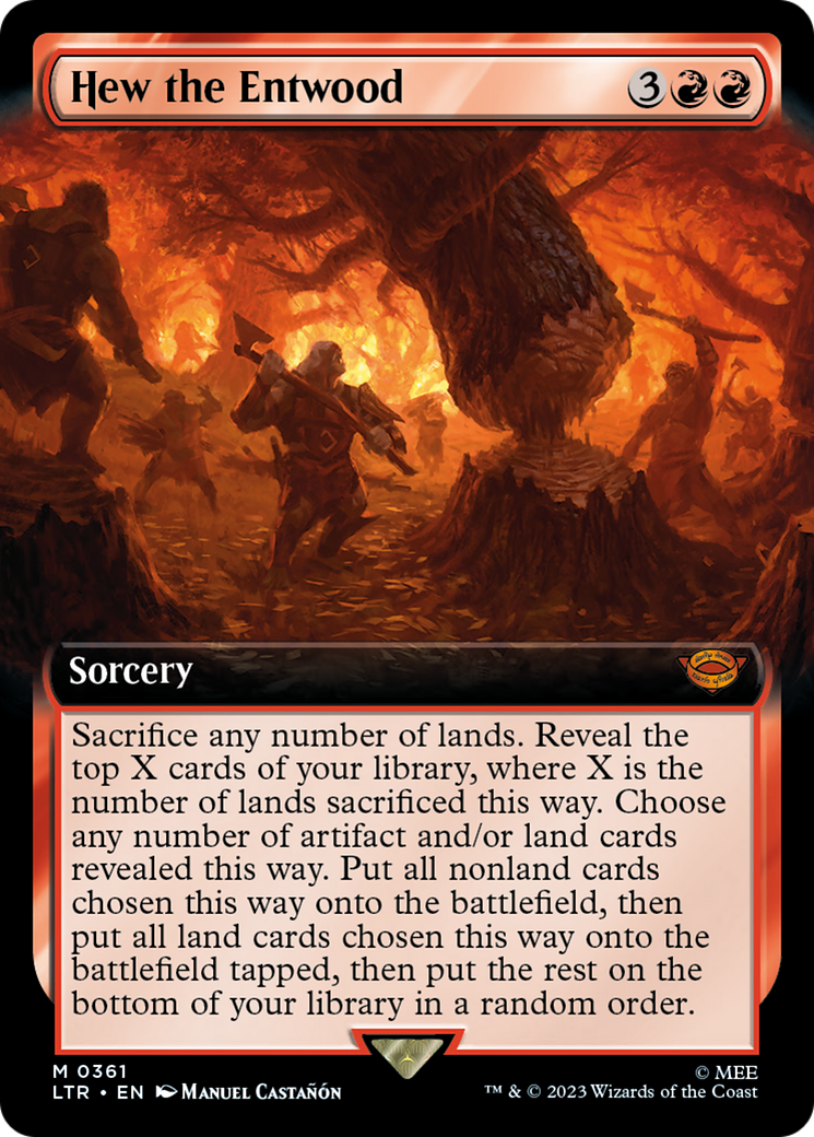 Hew the Entwood (LTR-361) - The Lord of the Rings: Tales of Middle-earth: (Extended Art) - Premium MTG Single from Wizards of the Coast - Just $0.10! Shop now at Game Crave Tournament Store
