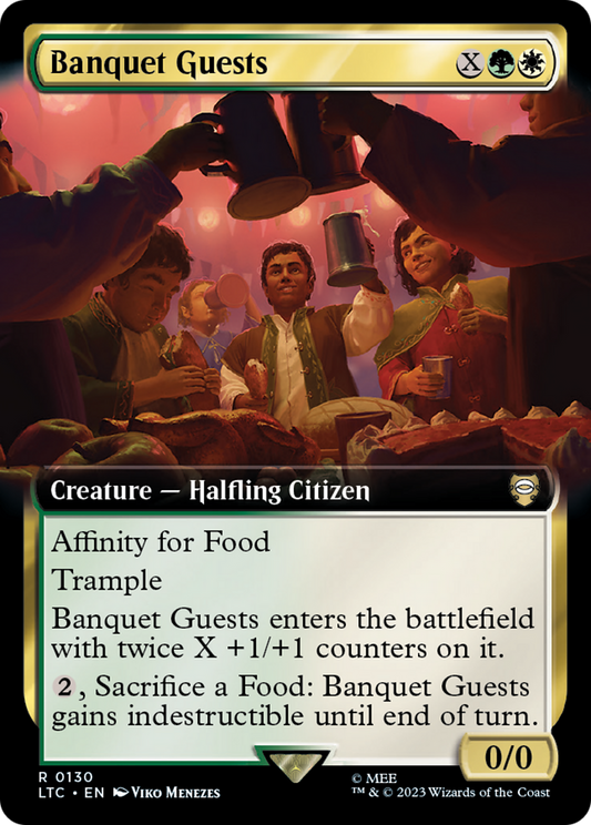 Banquet Guests (LTC-130) - Tales of Middle-earth Commander: (Extended Art) - Premium MTG Single from Wizards of the Coast - Just $0.26! Shop now at Game Crave Tournament Store