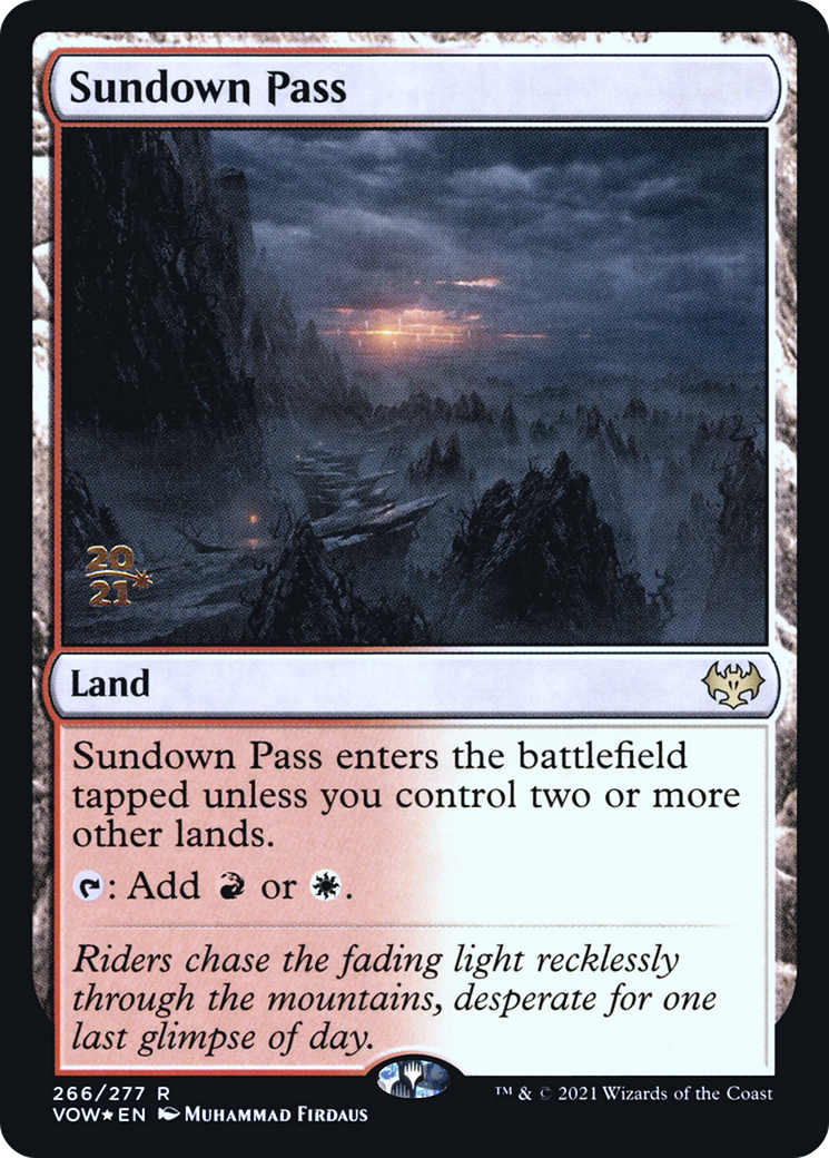 Sundown Pass (PVOW-266S) - Innistrad: Crimson Vow Promos Foil - Premium MTG Single from Wizards of the Coast - Just $1.51! Shop now at Game Crave Tournament Store
