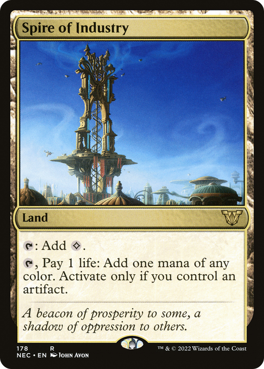Spire of Industry (NEC-178) - Neon Dynasty Commander - Premium MTG Single from Wizards of the Coast - Just $0.08! Shop now at Game Crave Tournament Store
