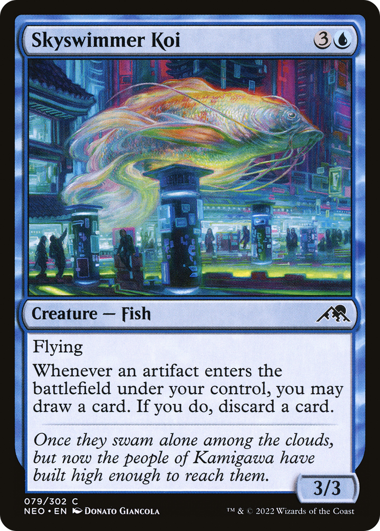 Skyswimmer Koi (NEO-079) - Kamigawa: Neon Dynasty Foil - Premium MTG Single from Wizards of the Coast - Just $0.25! Shop now at Game Crave Tournament Store