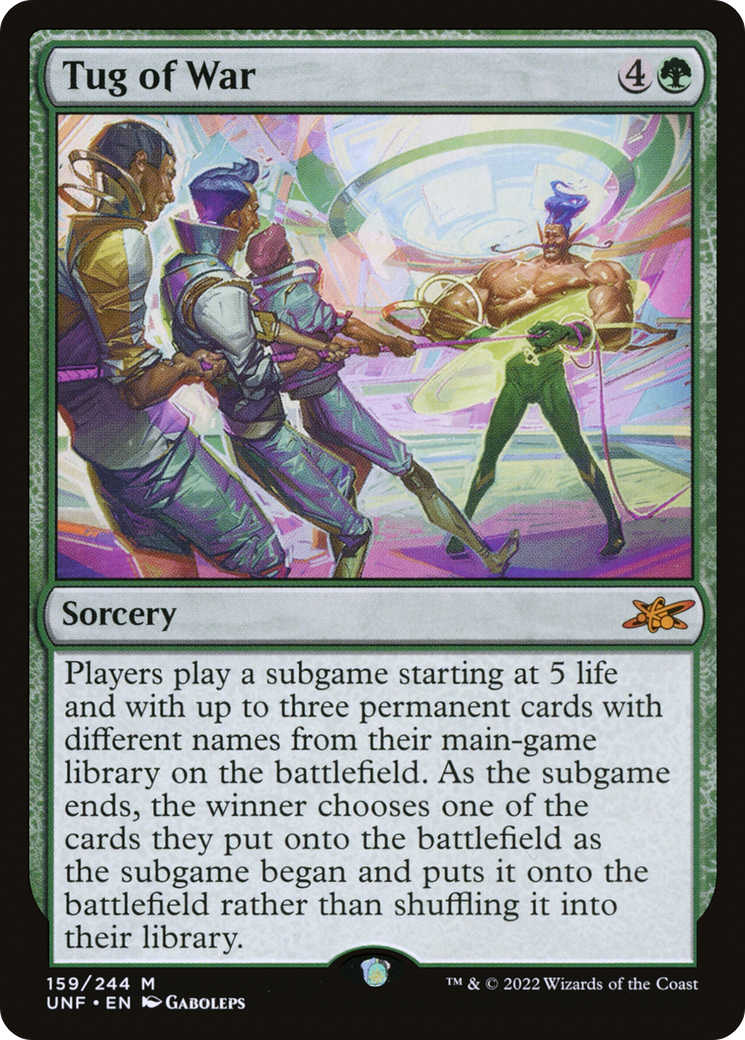 Tug of War (UNF-159) - Unfinity Foil - Premium MTG Single from Wizards of the Coast - Just $0.08! Shop now at Game Crave Tournament Store