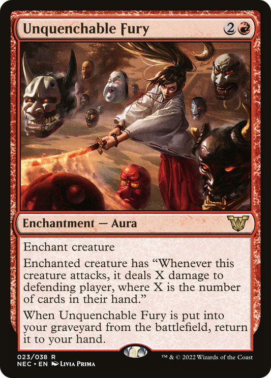 Unquenchable Fury (NEC-023) - Neon Dynasty Commander - Premium MTG Single from Wizards of the Coast - Just $0.08! Shop now at Game Crave Tournament Store