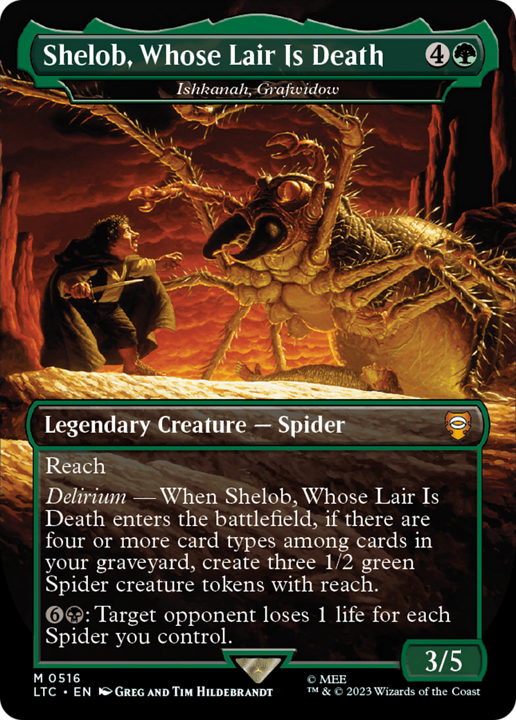 Ishkanah, Grafwidow (LTC-516) - Tales of Middle-earth Commander / Shelob, Whose Lair Is Death (Borderless) - Premium MTG Single from Wizards of the Coast - Just $8.13! Shop now at Game Crave Tournament Store