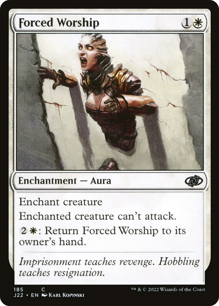 Forced Worship (J22-185) - Jumpstart 2022 - Premium MTG Single from Wizards of the Coast - Just $0.08! Shop now at Game Crave Tournament Store