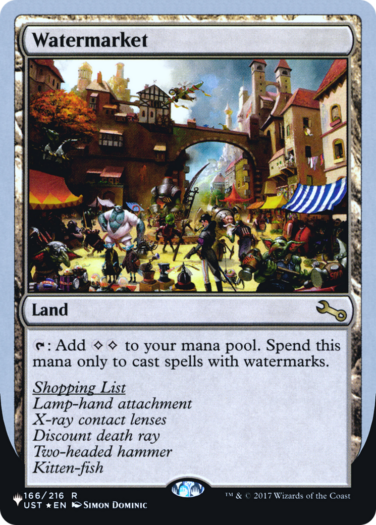 Watermarket (UPLIST-062) - The List (Unfinity Foil Edition) Foil - Premium MTG Single from Wizards of the Coast - Just $0.25! Shop now at Game Crave Tournament Store