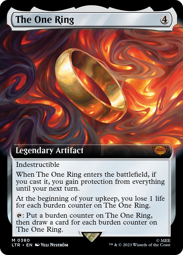 The One Ring (LTR-380) - The Lord of the Rings: Tales of Middle-earth: (Extended Art) - Premium MTG Single from Wizards of the Coast - Just $20.19! Shop now at Game Crave Tournament Store