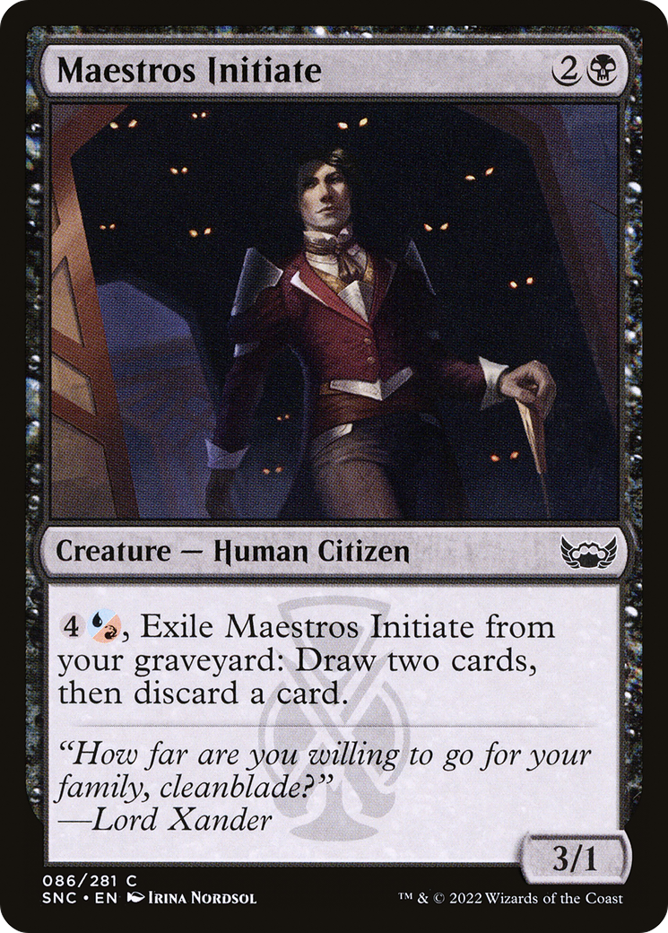 Maestros Initiate (SNC-086) - Streets of New Capenna - Premium MTG Single from Wizards of the Coast - Just $0.25! Shop now at Game Crave Tournament Store