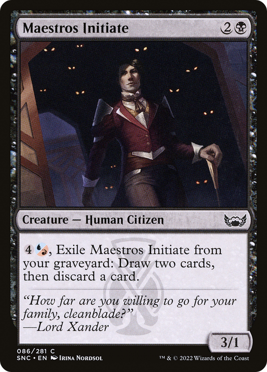 Maestros Initiate (SNC-086) - Streets of New Capenna - Premium MTG Single from Wizards of the Coast - Just $0.25! Shop now at Game Crave Tournament Store