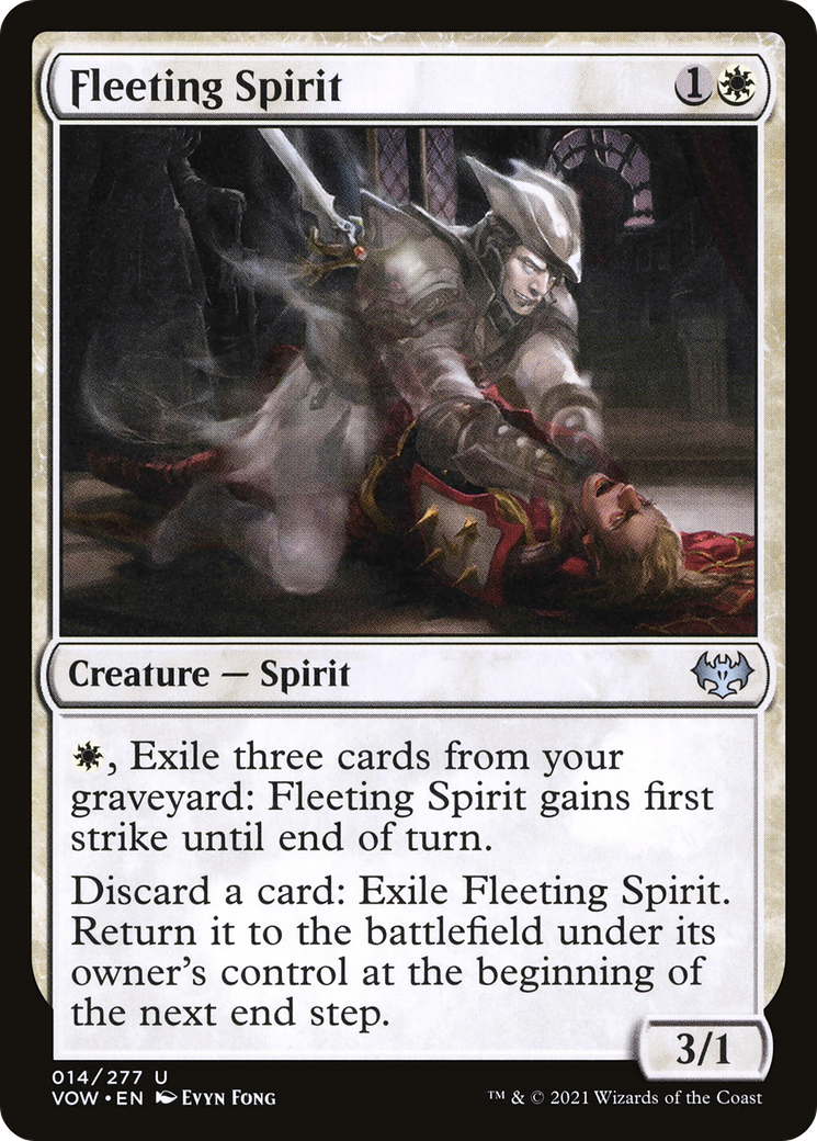 Fleeting Spirit (VOW-014) - Innistrad: Crimson Vow - Premium MTG Single from Wizards of the Coast - Just $0.25! Shop now at Game Crave Tournament Store