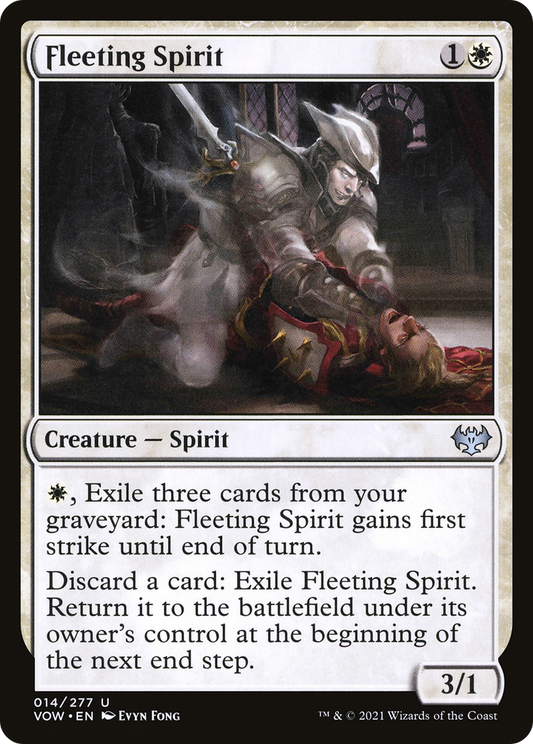 Fleeting Spirit (VOW-014) - Innistrad: Crimson Vow - Premium MTG Single from Wizards of the Coast - Just $0.25! Shop now at Game Crave Tournament Store