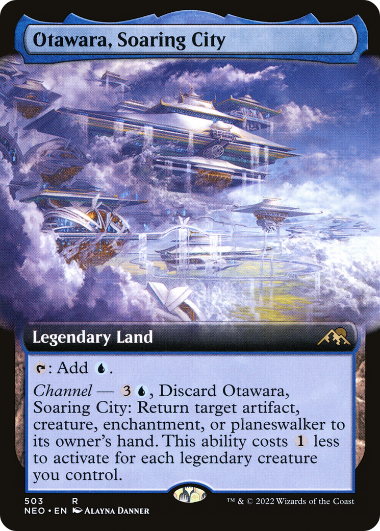 Otawara, Soaring City (NEO-503) - Kamigawa: Neon Dynasty: (Extended Art) Foil - Premium MTG Single from Wizards of the Coast - Just $7.58! Shop now at Game Crave Tournament Store