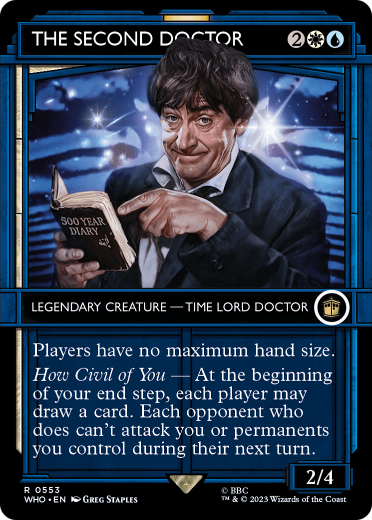 The Second Doctor (WHO-553) - Doctor Who: (Showcase) (Borderless) - Premium MTG Single from Wizards of the Coast - Just $0.32! Shop now at Game Crave Tournament Store