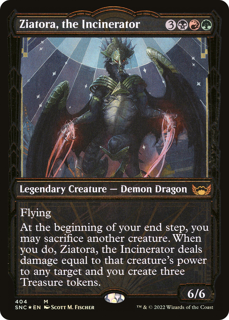 Ziatora, the Incinerator (SNC-404) - Streets of New Capenna: (Showcase) Foil - Premium MTG Single from Wizards of the Coast - Just $6.80! Shop now at Game Crave Tournament Store