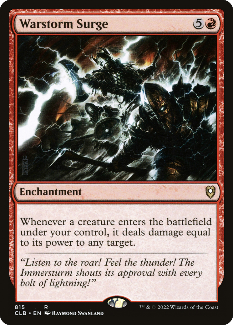 Warstorm Surge (CLB-815) - Commander Legends: Battle for Baldur's Gate - Premium MTG Single from Wizards of the Coast - Just $1.27! Shop now at Game Crave Tournament Store