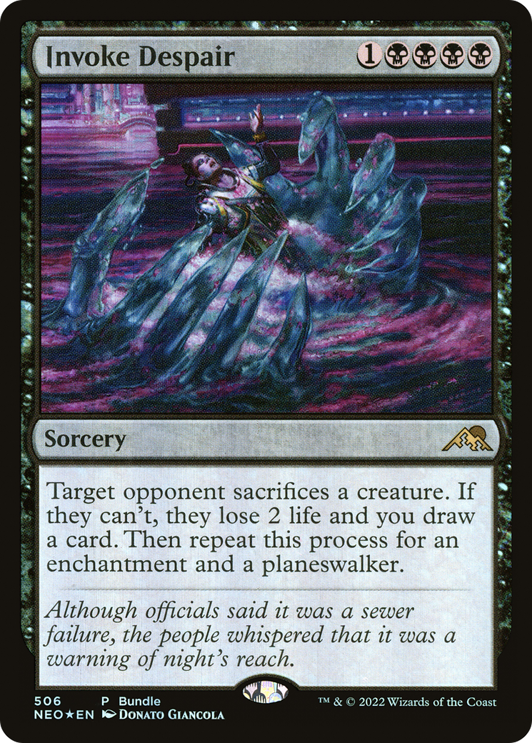 Invoke Despair (NEO-506) - Kamigawa: Neon Dynasty Foil - Premium MTG Single from Wizards of the Coast - Just $0.08! Shop now at Game Crave Tournament Store