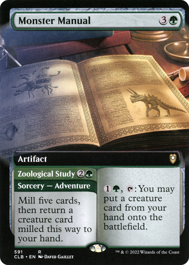 Monster Manual // Zoological Study (CLB-591) - Commander Legends: Battle for Baldur's Gate: (Extended Art) - Premium MTG Single from Wizards of the Coast - Just $1.41! Shop now at Game Crave Tournament Store