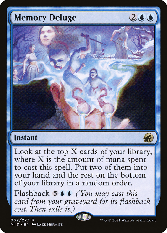 Memory Deluge (MID-062) - Innistrad: Midnight Hunt Foil - Premium MTG Single from Wizards of the Coast - Just $0.10! Shop now at Game Crave Tournament Store