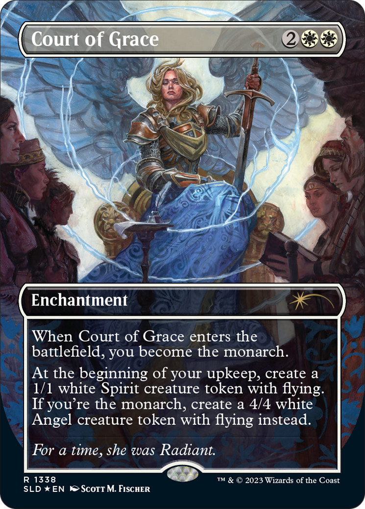 Court of Grace (SLD-1338) - Secret Lair Drop (Borderless) Foil - Premium MTG Single from Wizards of the Coast - Just $19.98! Shop now at Game Crave Tournament Store
