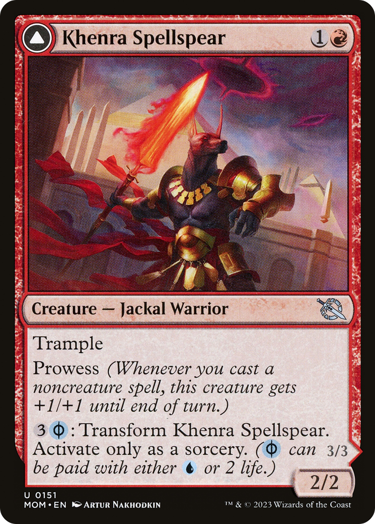 Khenra Spellspear // Gitaxian Spellstalker (MOM-151) - March of the Machine - Premium MTG Single from Wizards of the Coast - Just $0.08! Shop now at Game Crave Tournament Store