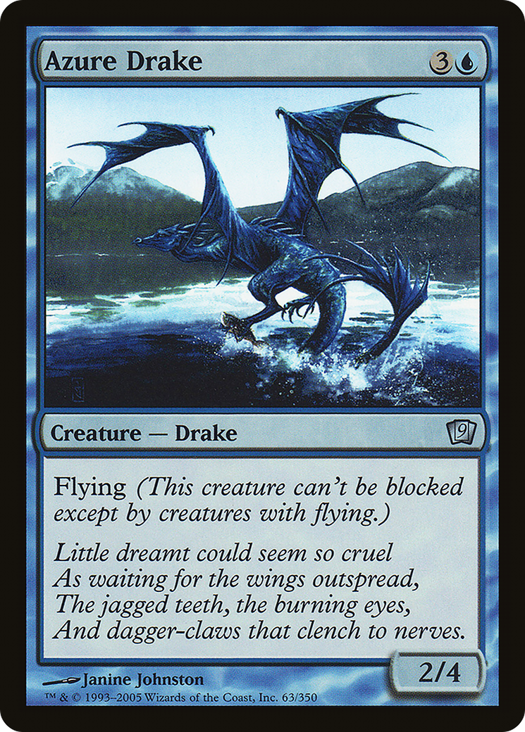 Azure Drake (9ED-63★) - Ninth Edition Foil - Premium MTG Single from Wizards of the Coast - Just $0.08! Shop now at Game Crave Tournament Store