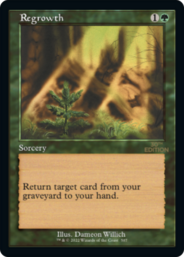Regrowth (30A-507) - 30th Anniversary Edition - Premium MTG Single from Wizards of the Coast - Just $10.73! Shop now at Game Crave Tournament Store