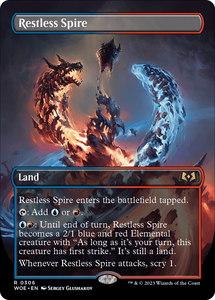 Restless Spire (WOE-306) - Wilds of Eldraine (Borderless) - Premium MTG Single from Wizards of the Coast - Just $0.08! Shop now at Game Crave Tournament Store