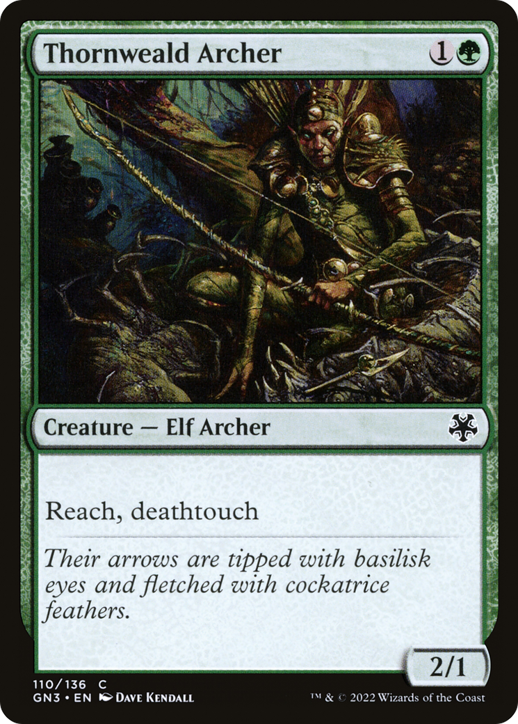 Thornweald Archer (GN3-110) - Game Night: Free-for-All - Premium MTG Single from Wizards of the Coast - Just $0.08! Shop now at Game Crave Tournament Store