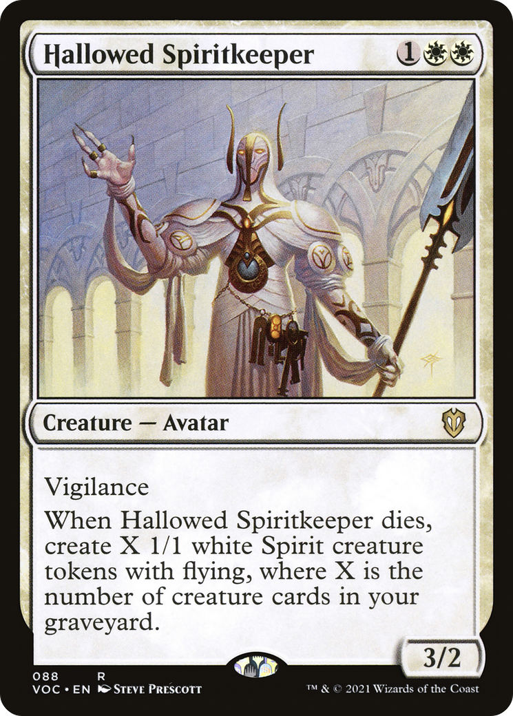 Hallowed Spiritkeeper (VOC-088) - Crimson Vow Commander - Premium MTG Single from Wizards of the Coast - Just $0.38! Shop now at Game Crave Tournament Store