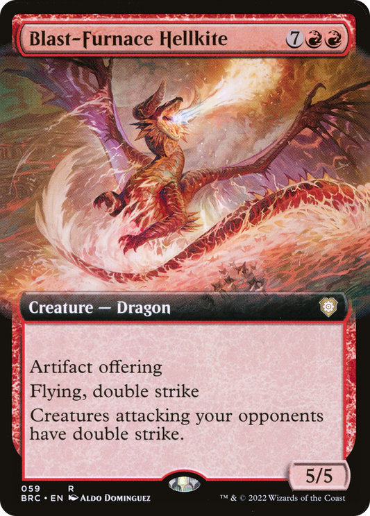 Blast-Furnace Hellkite (BRC-059) - The Brothers' War Commander: (Extended Art) - Premium MTG Single from Wizards of the Coast - Just $0.90! Shop now at Game Crave Tournament Store