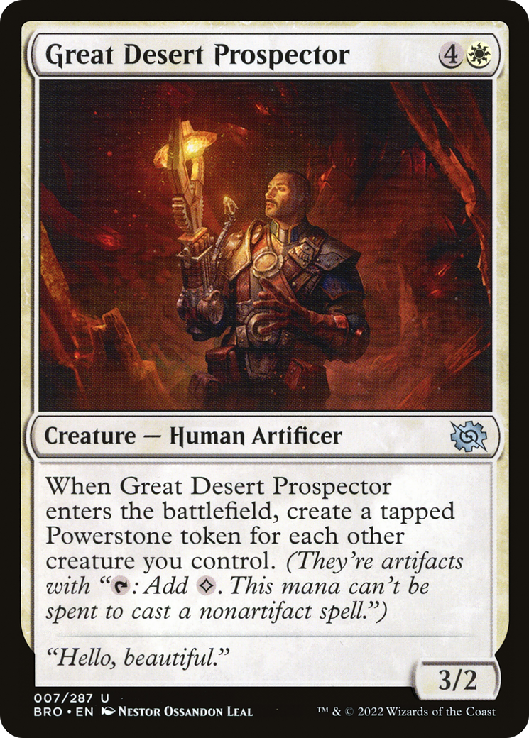 Great Desert Prospector (BRO-007) - The Brothers' War Foil - Premium MTG Single from Wizards of the Coast - Just $0.08! Shop now at Game Crave Tournament Store