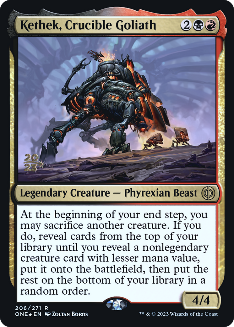 Kethek, Crucible Goliath (PONE-206S) - Phyrexia: All Will Be One Promos Foil - Premium MTG Single from Wizards of the Coast - Just $0.14! Shop now at Game Crave Tournament Store