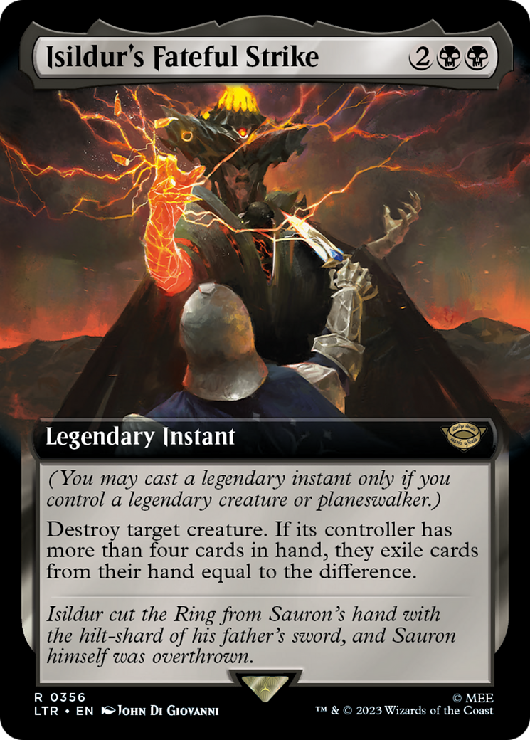 Isildur's Fateful Strike (LTR-356) - The Lord of the Rings: Tales of Middle-earth: (Extended Art) - Premium MTG Single from Wizards of the Coast - Just $0.08! Shop now at Game Crave Tournament Store