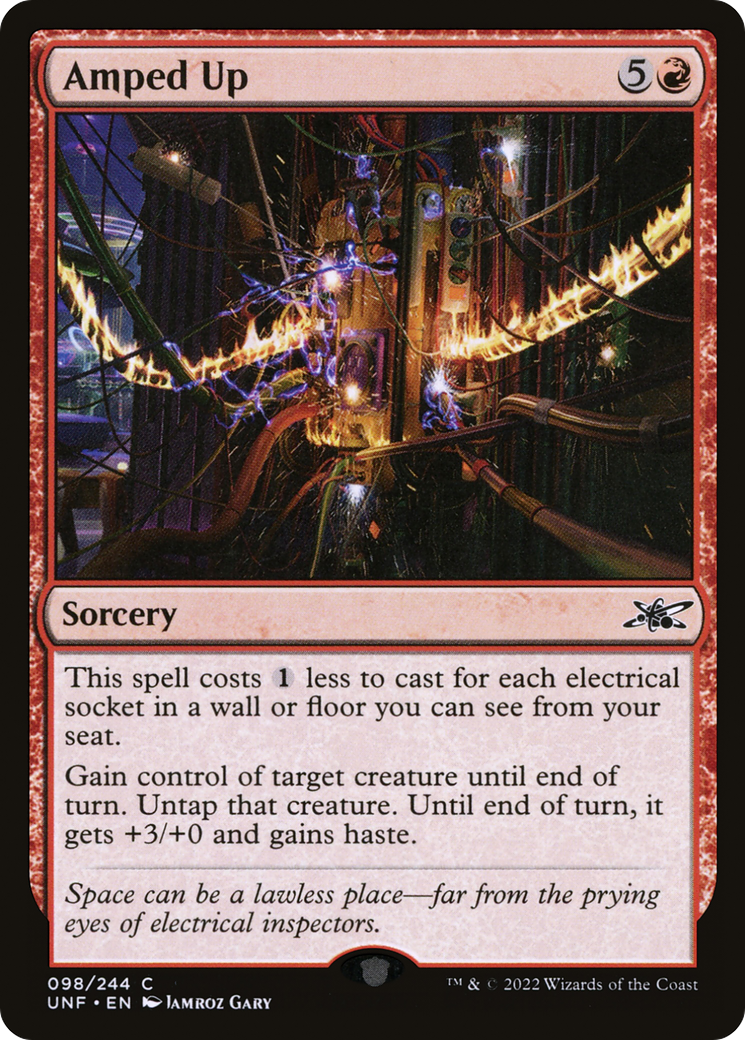 Amped Up (UNF-098) - Unfinity Foil - Premium MTG Single from Wizards of the Coast - Just $0.25! Shop now at Game Crave Tournament Store