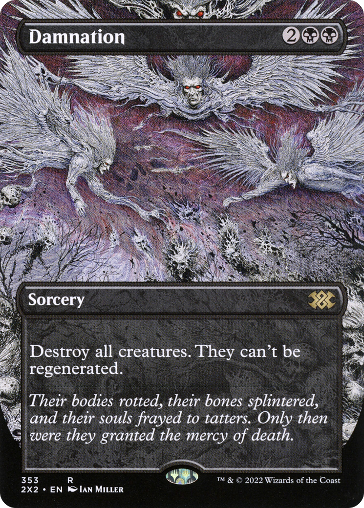 Damnation (2X2-353) - Double Masters 2022 (Borderless) - Premium MTG Single from Wizards of the Coast - Just $5.02! Shop now at Game Crave Tournament Store