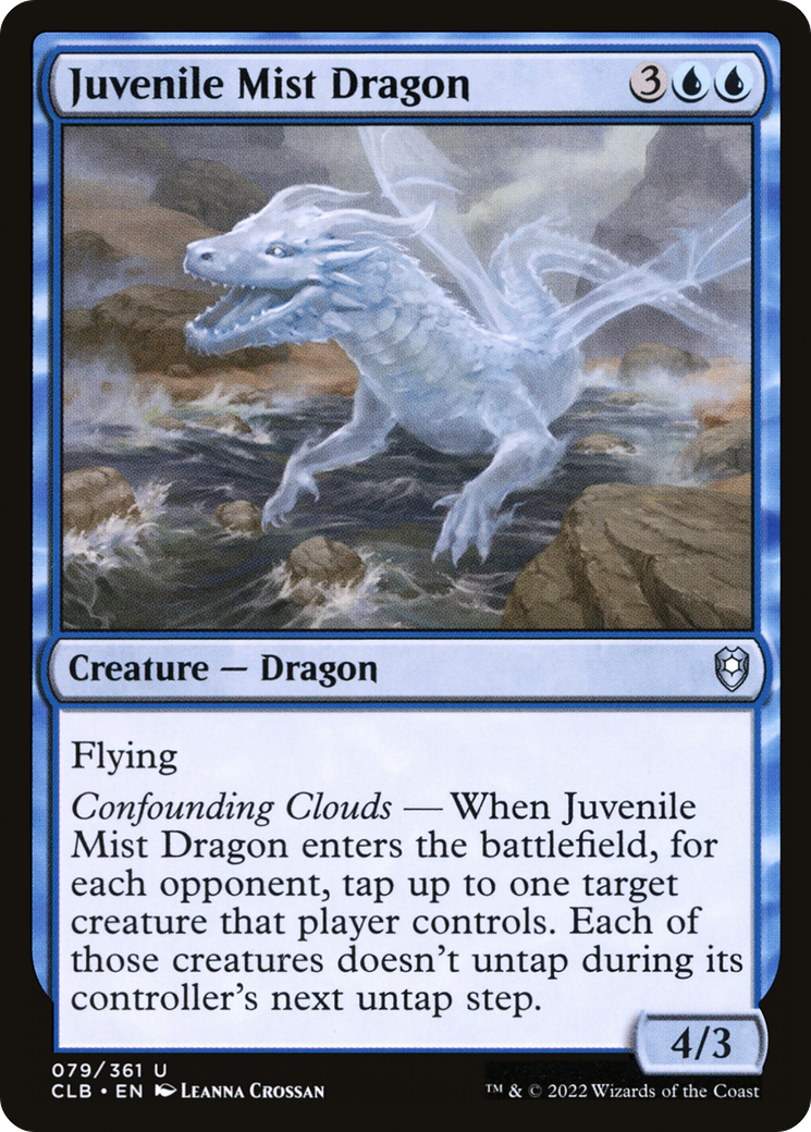 Juvenile Mist Dragon (CLB-079) - Commander Legends: Battle for Baldur's Gate - Premium MTG Single from Wizards of the Coast - Just $0.08! Shop now at Game Crave Tournament Store