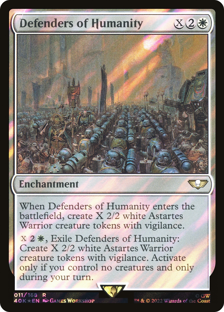 Defenders of Humanity (40K-11★) - Warhammer 40,000 Commander Foil - Premium MTG Single from Wizards of the Coast - Just $0.22! Shop now at Game Crave Tournament Store