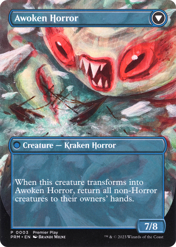 Thing in the Ice // Awoken Horror (PR23-003) - Regional Championship Qualifiers 2023: (convertdfc) (Borderless) - Premium MTG Single from Wizards of the Coast - Just $1.44! Shop now at Game Crave Tournament Store