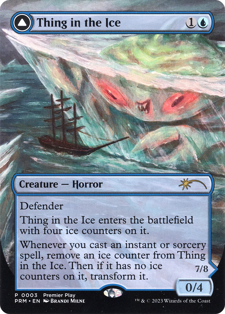 Thing in the Ice // Awoken Horror (PR23-003) - Regional Championship Qualifiers 2023: (convertdfc) (Borderless) Foil - Premium MTG Single from Wizards of the Coast - Just $4.27! Shop now at Game Crave Tournament Store