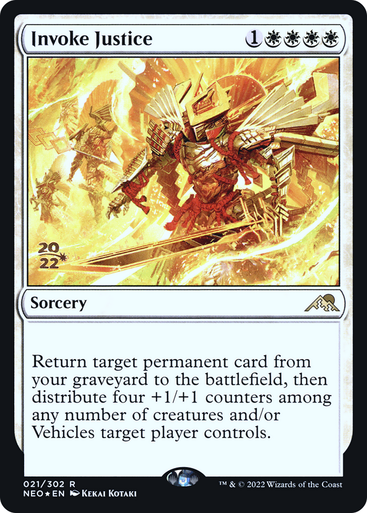 Invoke Justice (PNEO-21S) - Kamigawa: Neon Dynasty Promos Foil - Premium MTG Single from Wizards of the Coast - Just $0.38! Shop now at Game Crave Tournament Store