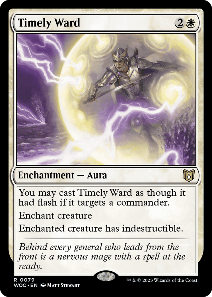 Timely Ward (WOC-079) - Wilds of Eldraine Commander - Premium MTG Single from Wizards of the Coast - Just $0.31! Shop now at Game Crave Tournament Store