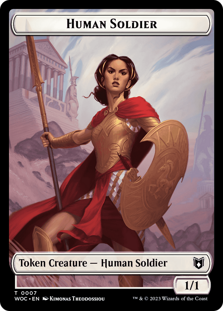 Human Soldier (TWOC-007) - Wilds of Eldraine Commander Tokens Foil - Premium MTG Single from Wizards of the Coast - Just $0! Shop now at Game Crave Tournament Store
