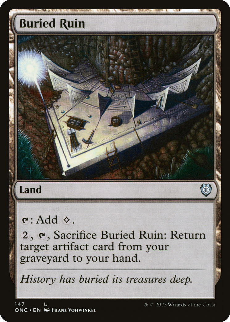 Buried Ruin (ONC-147) - Phyrexia: All Will Be One Commander - Premium MTG Single from Wizards of the Coast - Just $3.09! Shop now at Game Crave Tournament Store
