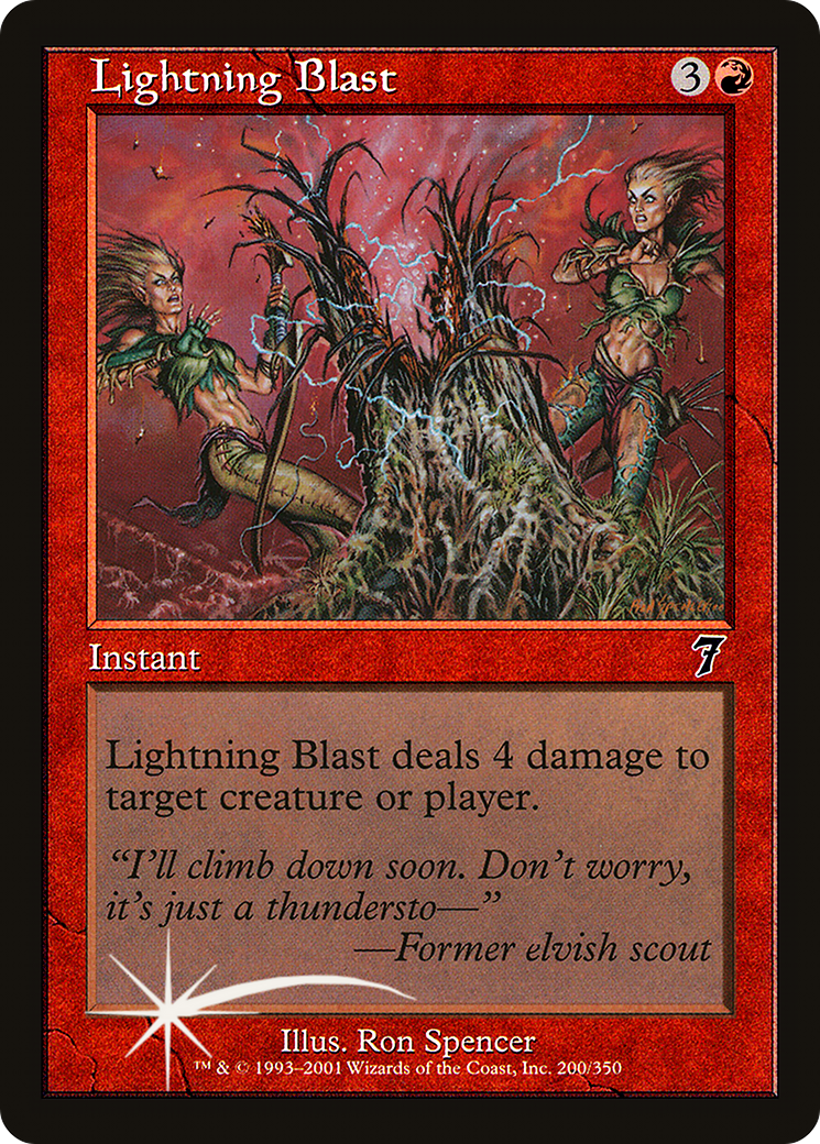 Lightning Blast (7ED-200★) - Seventh Edition Foil - Premium MTG Single from Wizards of the Coast - Just $12.33! Shop now at Game Crave Tournament Store